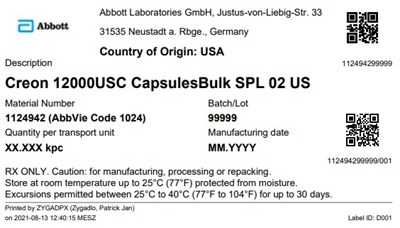Creon 12000usc Spl (Creon 12000usc Capsulesbulk Spl 02 Us)